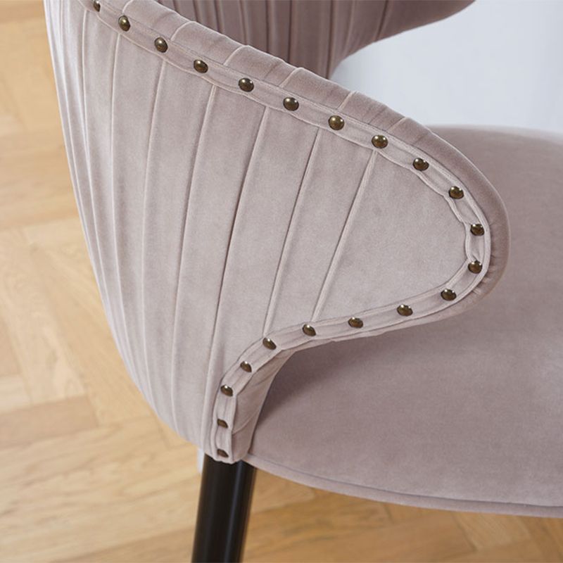 Glam Backrest Bar Stool Upholstered Counter Stool for Bristol with Wooden Legs