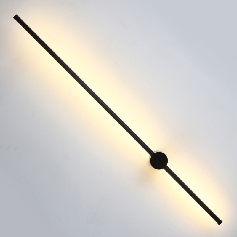 Aluminium LED Linear Wall Sconce in Modern Concise Style Wrought Iron Indoor Wall Light with Silicone Shade
