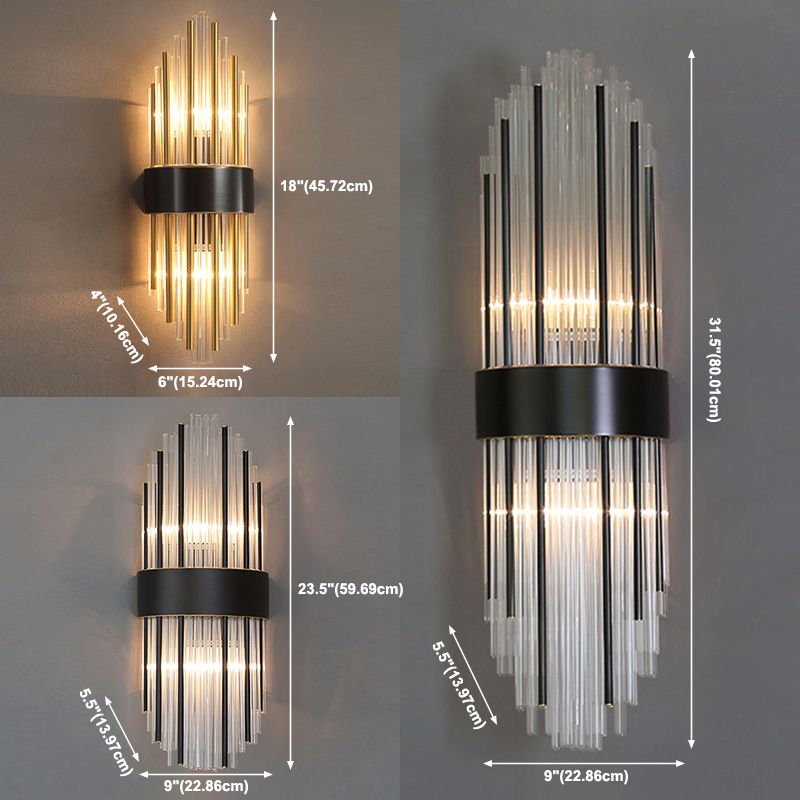 Modern Style Sconce Wall Light 2 Lights Crystal Wall Lamp for Bedroom Dining Room