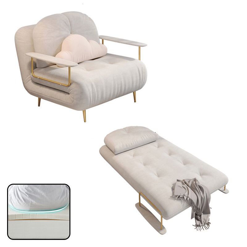 Fabric Upholstered Futon Chair Tufted Twin Futon Sleeper Sofa