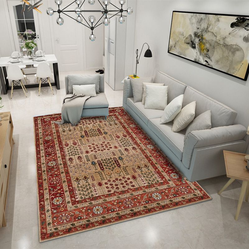 Tappeto di stampa damask marocchina multicolore in polipropilene tappeto resistente alle macchie resistenti a tappeto anti-slip per arredamento per la casa