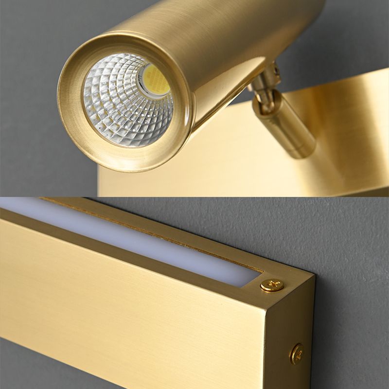 Modern Metal LED Wall Sconce Geometric Shape Wall Light with Acrylic Shade for Bedroom