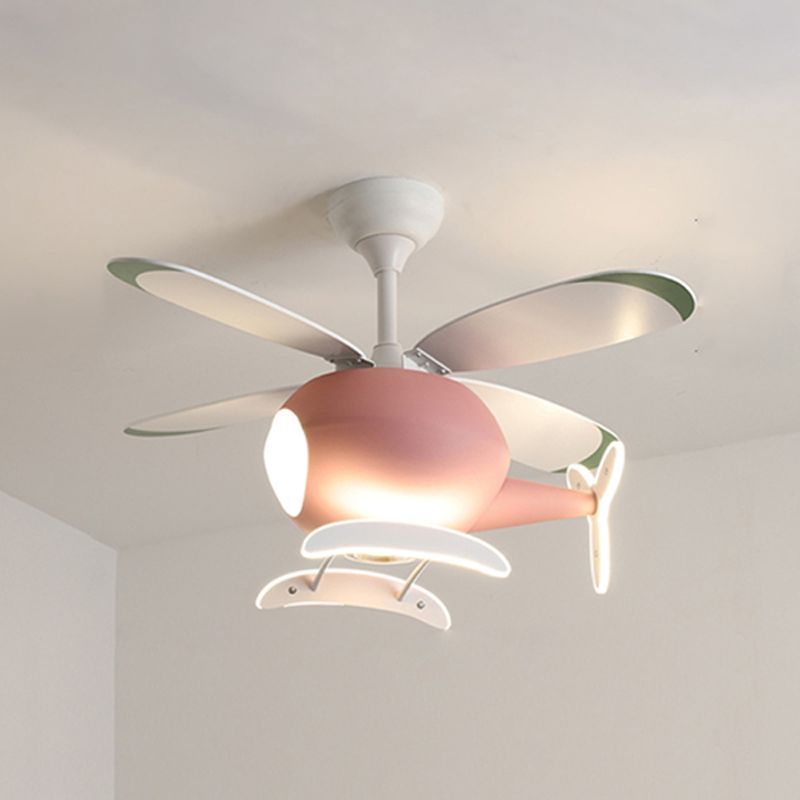 Kindervliegtuig hanger ventilator verlichting metalen slaapkamer led semi spoelige gemonteerde lamp
