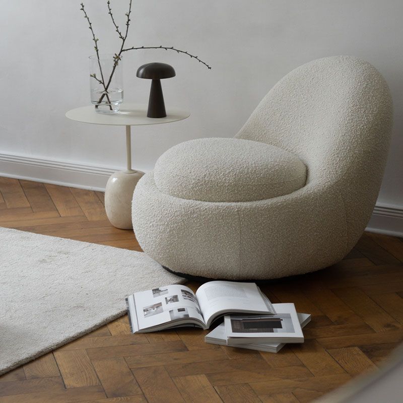 Mid-Century 17.7"/19.6" Metal Round Top Side Table Marble Pedestal End Table