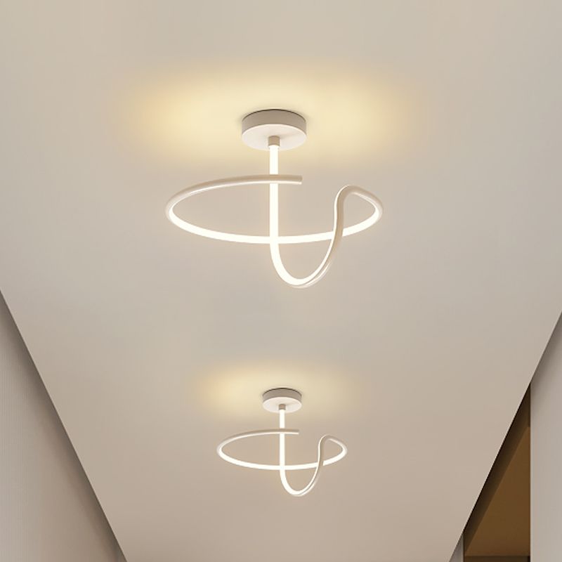 Plafonnier encastré à LED de simplicité de lumière montée au plafond de cercle en métal