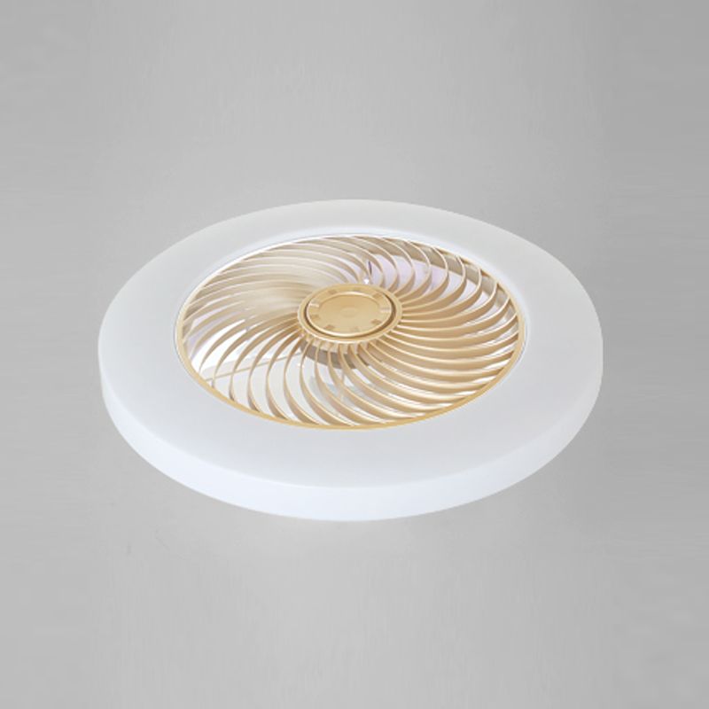Ventola a filo a filo rotondo leggero camera da letto minimalista da letto a soffitto a soffitto