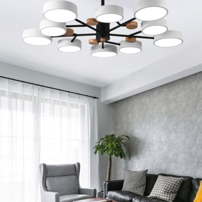 3 marcia Dimming legno+lampada lampadina di ferro con tonalità acrilica moderna semplicità LED LED Light per sala da pranzo