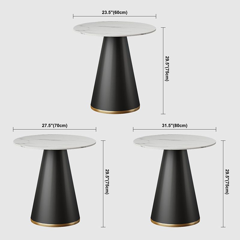 Tradizionale sito da pranzo rotondo di lusso tavolo in pietra sala da pranzo mobili per la casa