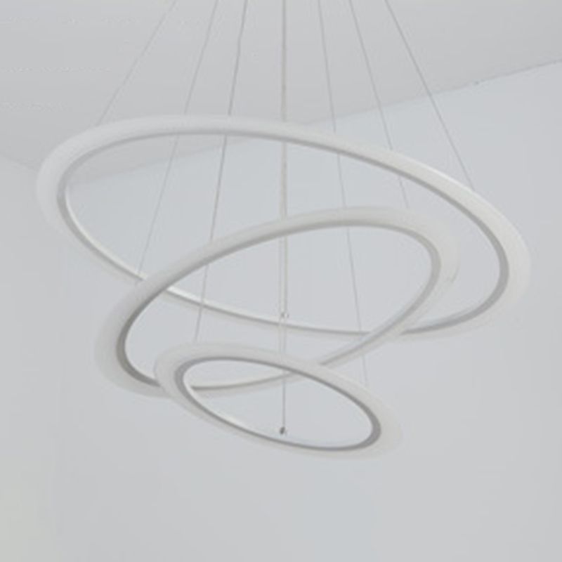 Moderne eenvoudige led hangende kroonluchter licht acrylhangende hanglampen voor eetkamer