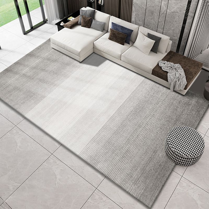 Gray Pure Color Carpet Polyester Casual Area Carpet Anti-Split Rug for Indoor Room