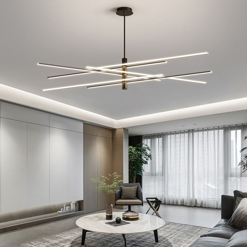 Contemporary Linear Chandelier Lights Metal Chandelier Lighting Fixtures