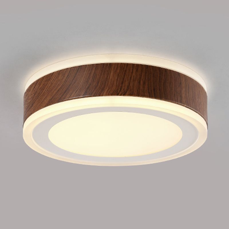 Modern Metal Flush Mount Circle Shape Ceiling Light with Acrylic Shade for Passage