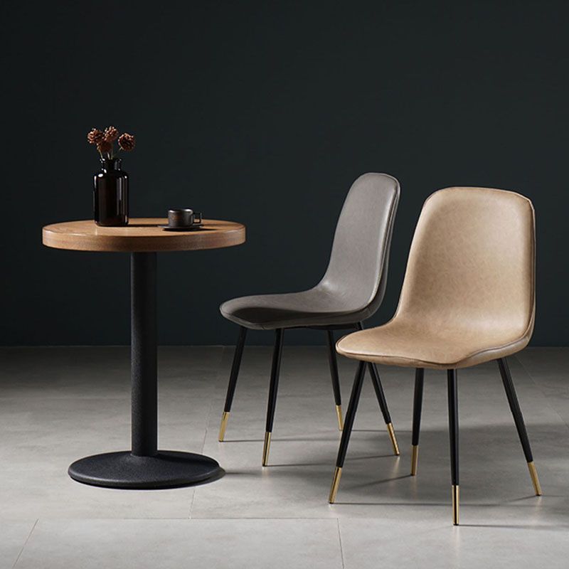 Nordic Metal Dining Chairs Dining Armless Side Chairs for Kitchen