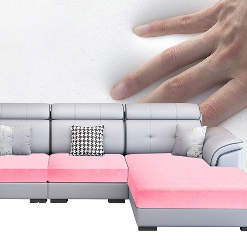 Faux Leather/Cotton Blend L-Shape Right Hand Facing Sectional Sofa Set