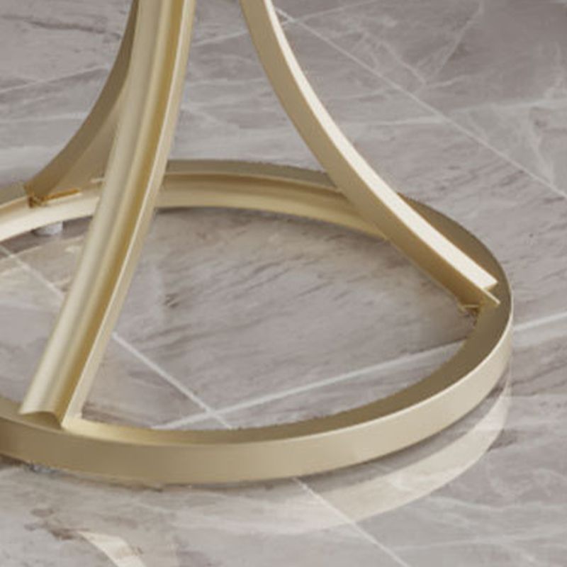 Modern Slate Round Side End Table Pedestal Table for Living Room