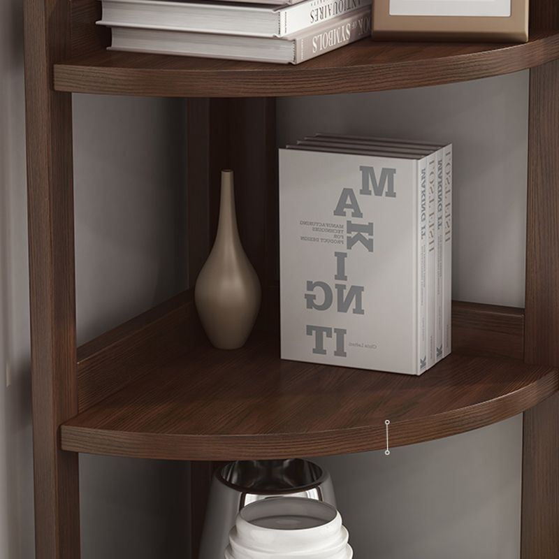 Modern Style Open Back Bookshelf Vertical Wooden Bookcase with Shelves