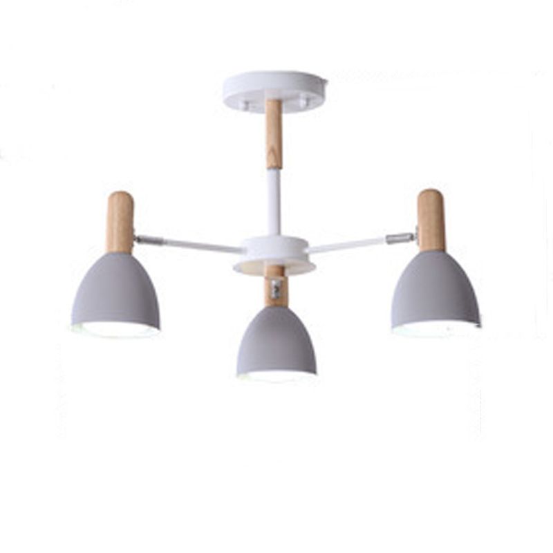 Multi -lichten conische hangende verlichtingsarmaturen moderne stijl metalen plafond kroonluchter
