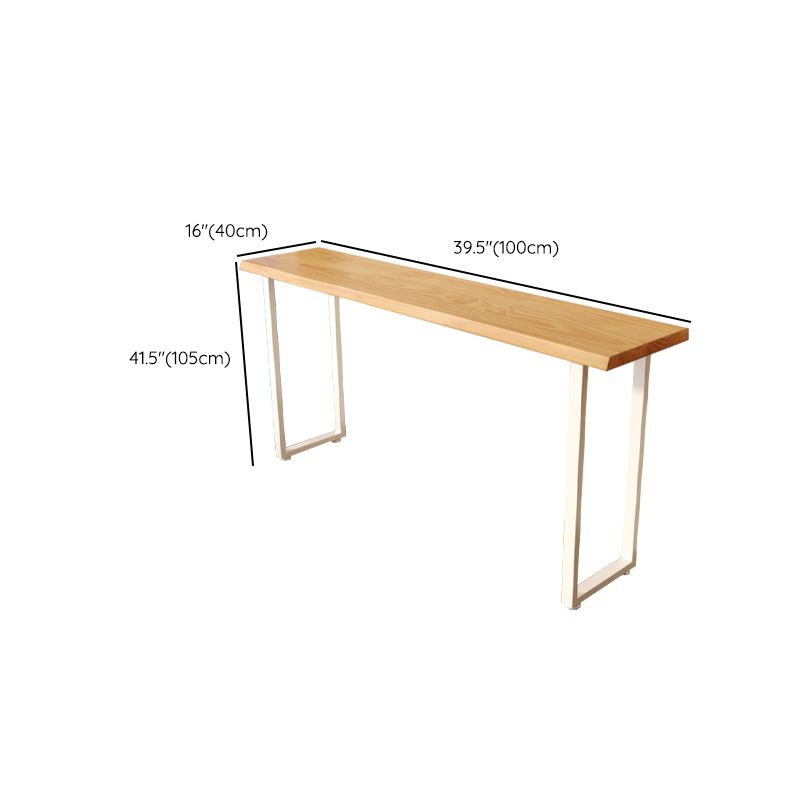 Contemporary Solid Wood Rectangle Bar Wine Table for Living Room