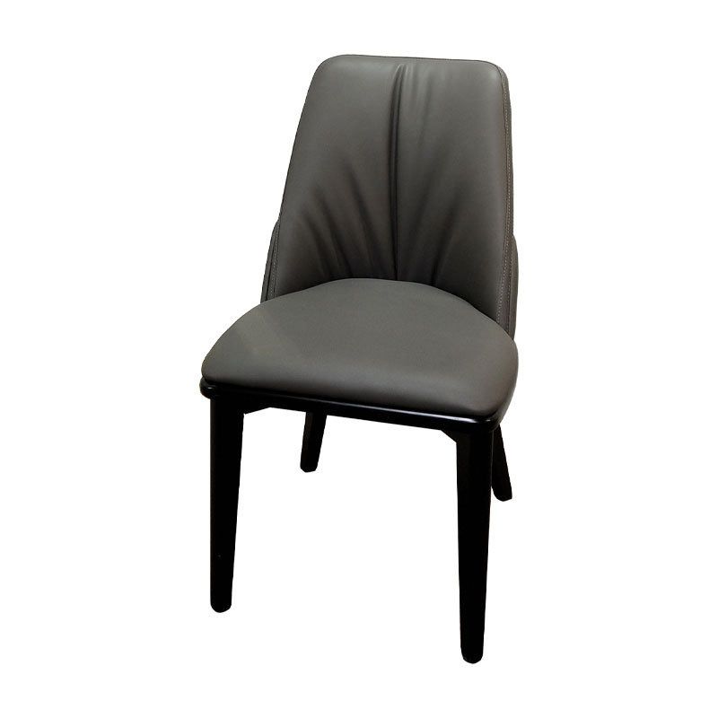 Contemporary Upholstered Dining Chairs Parsons Side Chair in Grey