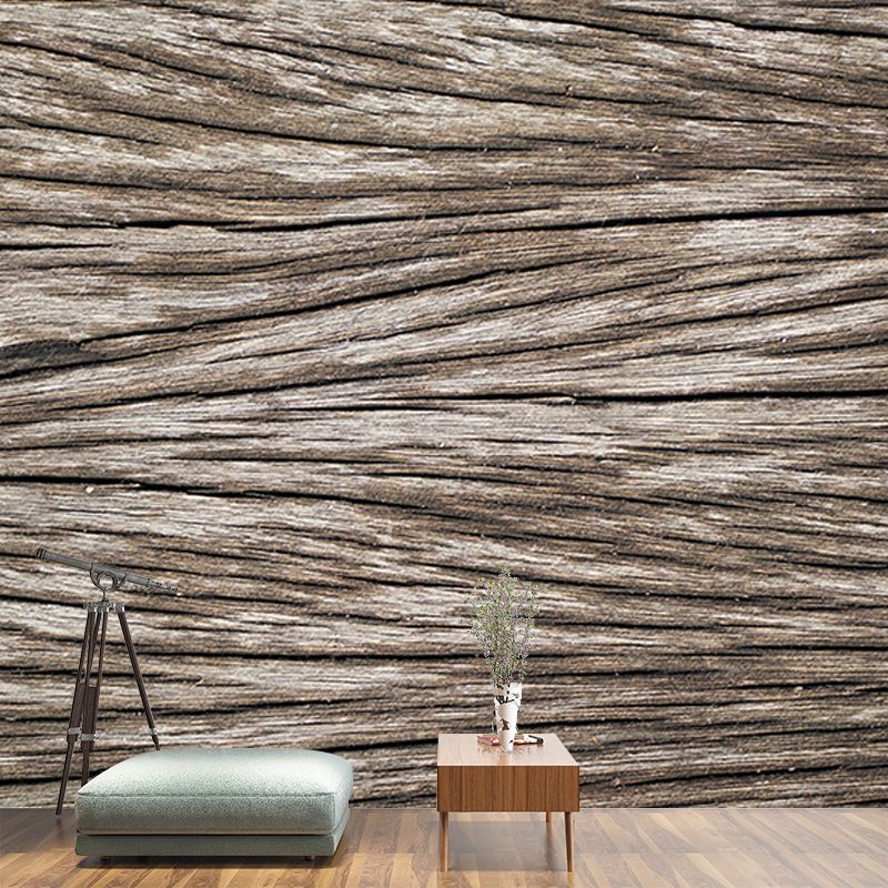 Modern Photography Mural Wallpaper Wood Texture Indoor Wall Mural