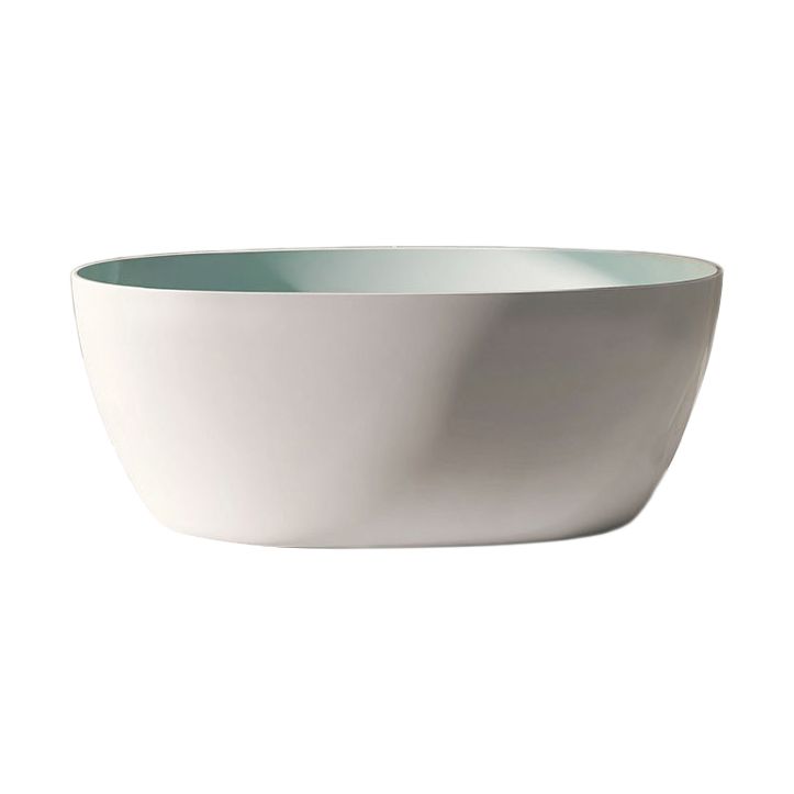 Modern Style Freestanding Bathtub Single Oval Acrylic Bathtub for Bathroom