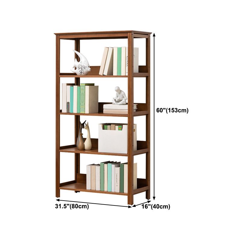 Modern Open Bookshelf Rectangle Wood Bookcase with Shelves for Home