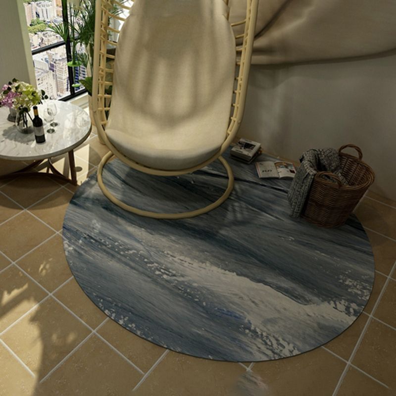 Round Color Mixed Home Decoration Carpet Modern Ink Traces Area Rug Polyester with Easy Care Rug