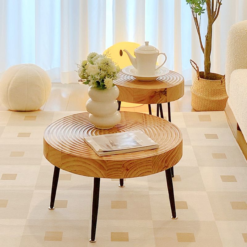 Scandinavian 1 Single Coffee Table Solid Wood Cocktail Table