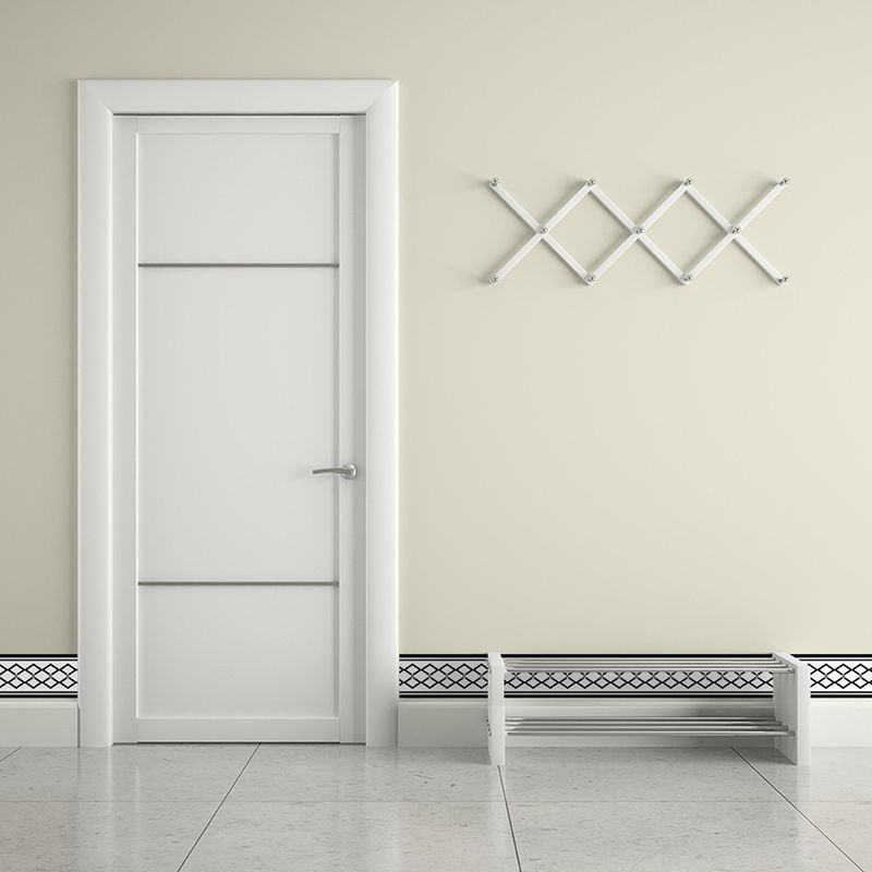 Black Interweaving Pattern Wallpaper Border Peel and Stick Modernist Living Room Wall Art