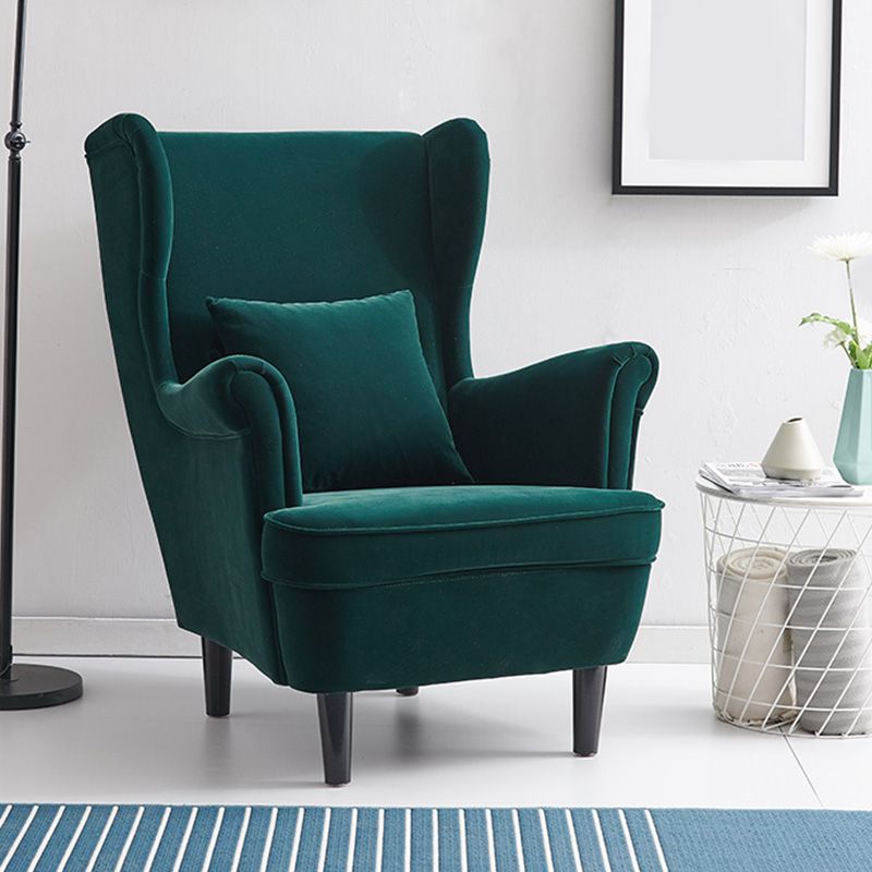 Tufted Back Wingback Chair Rolled Arms Accent Chair, 37.80" W √ó 32.28" L √ó 39.76" H