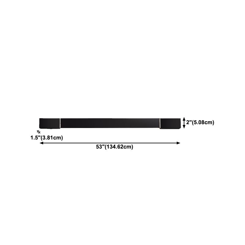 Metal Linear Shape Wall Light Modern 1 Light Wall Mounted Light in Black