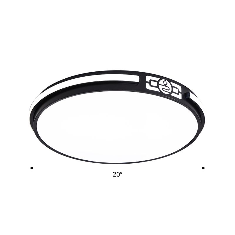 Lampada da incasso a LED per sala da pranzo Lampada da soffitto minimal nera con paralume acrilico rettangolare/rotondo/quadrato, luce bianca/3 colori