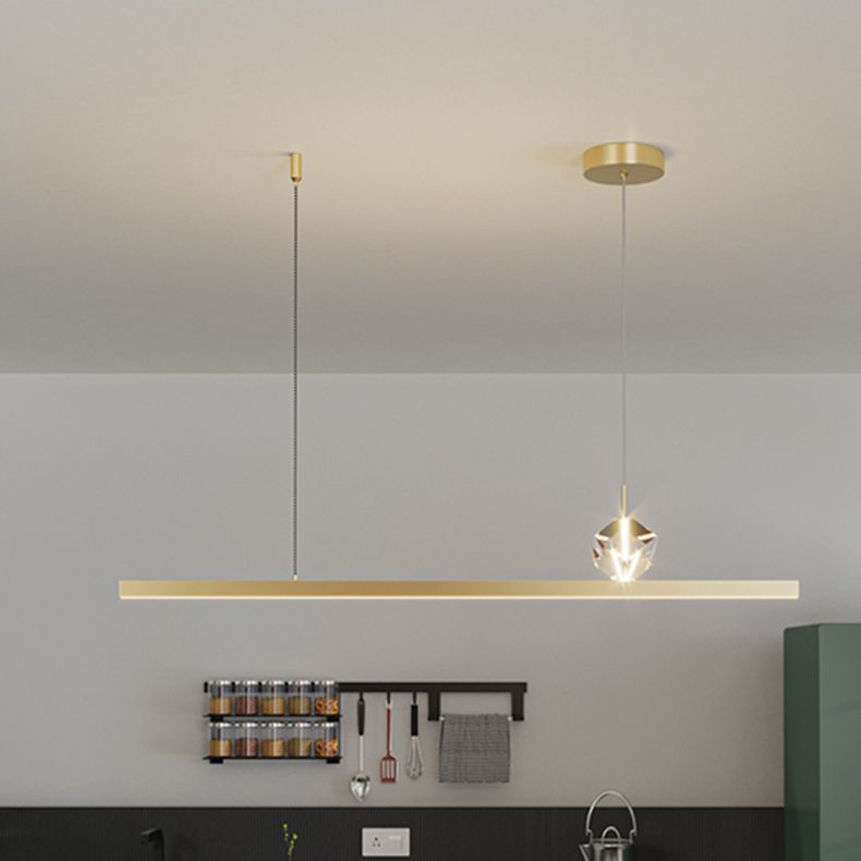 Lineaire hanglampverlichting Moderne metaal 2 Light Island Hanglampen