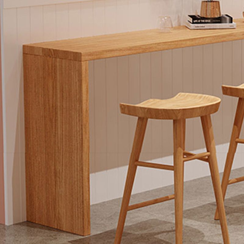 1/2/5/9 Pieces Modern Rectangular Pub Table Set Wooden Counter Table with Backless Stools