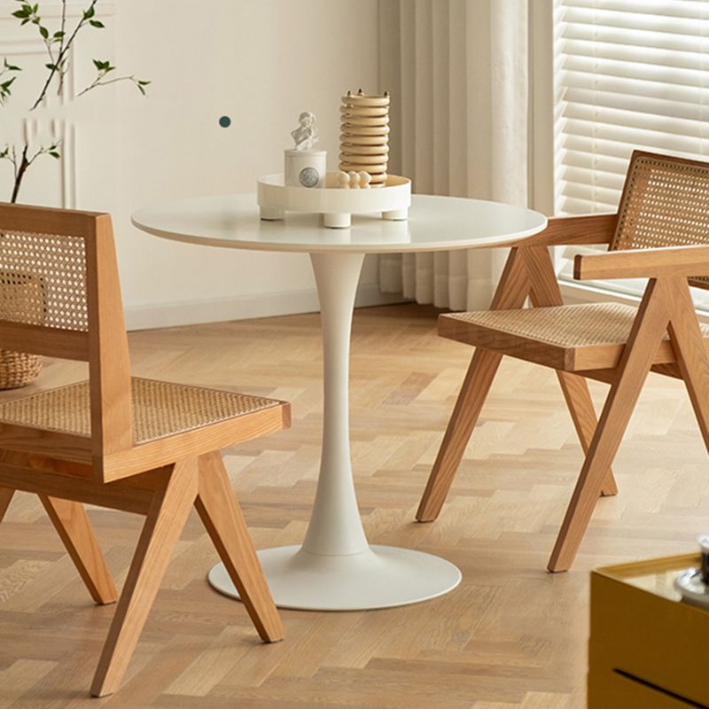 Modern Pedestal Wooden Coffee Table Set Round Top Shape Cocktail Table for Home