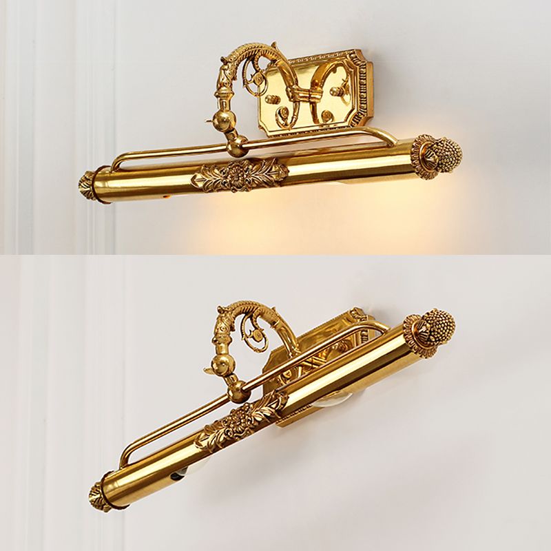 30"/22" Long Vanity Light with Antler Mid Century Modern Wall Mount Light in Gold