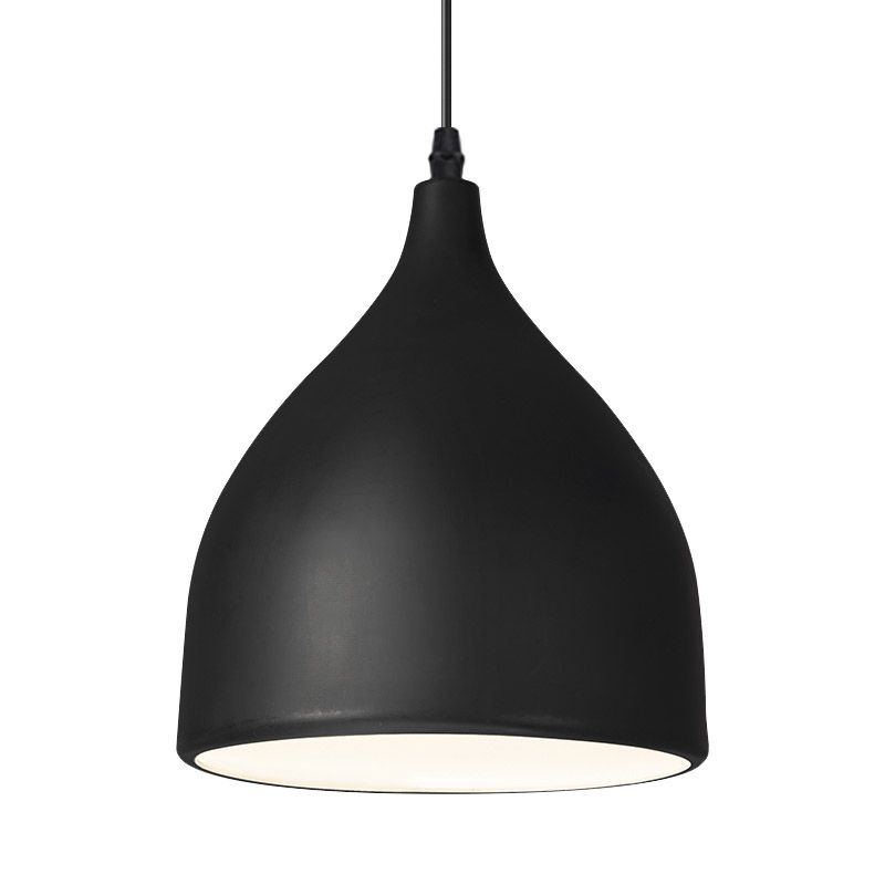 Zwart/witte afwerking koepelhanglamp modernistische stijl metalen 1 bol keuken hanglampje