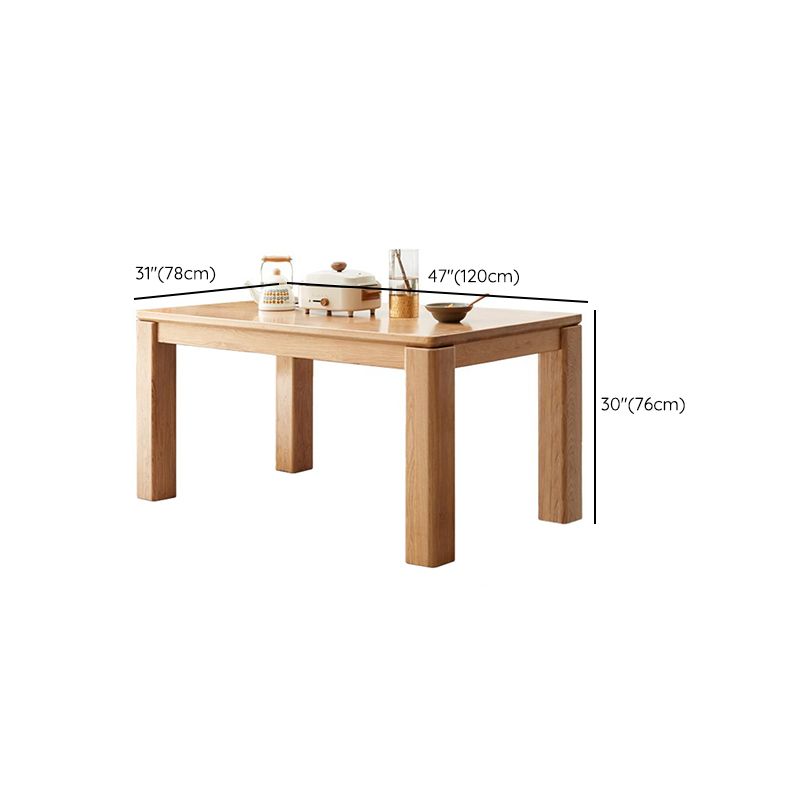 1/4/5 Pcs Modern Style Rectangle Solid Wood Standard Height Dining Furniture Set