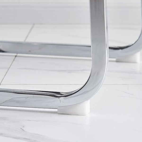Modern Style Side Chair Faux Leather Armless Dining Chair for Kitchen