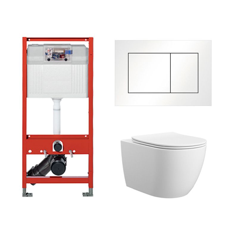 Contemporary Wall Hung Toilet Bowl Polished Finish Toilet with Glazed Surface