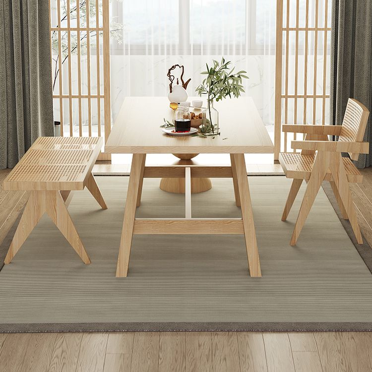 Modern 1/4/5 Pieces Dining Set Rectangle Pine Wood Dining Table for Dining Room