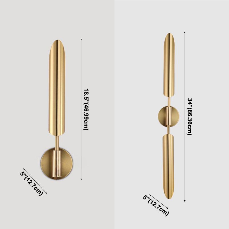 Lampada da parete geometrica di ferro elettroplate moderno a parete di lusso per spazi interni