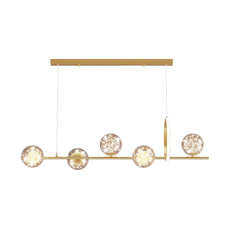 Modern Globe Chandeliers Island Lights Glass 6 Light Globe Chandeliers