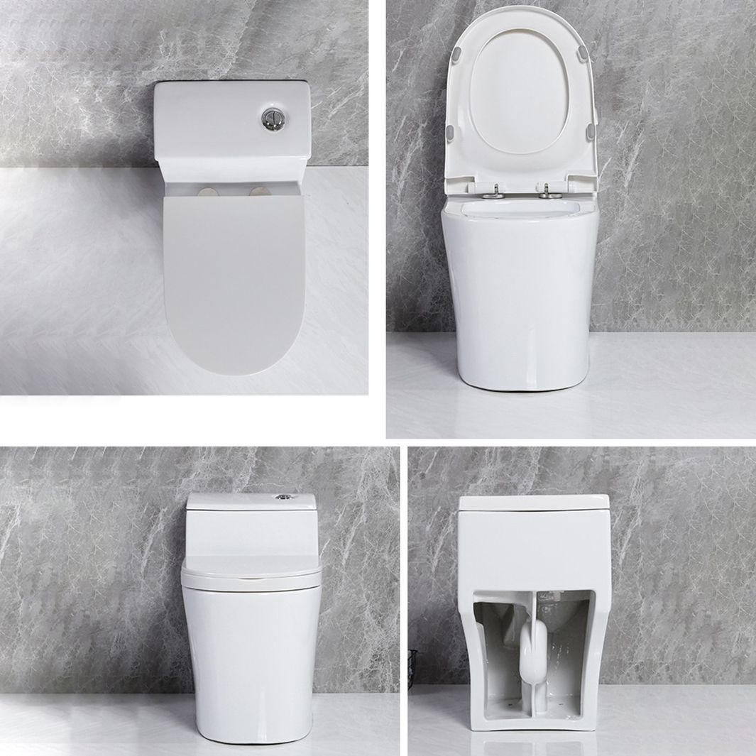 Modern Siphon Jet Toilet Floor Mount Flush Toilet with Toilet Seat