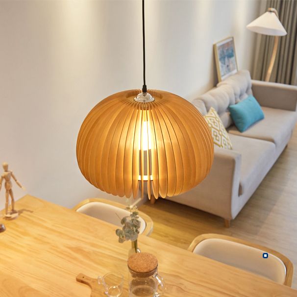 Techo moderno Carril colgante Luz de calabaza de madera Luz colgante para sala de estar para sala de estar