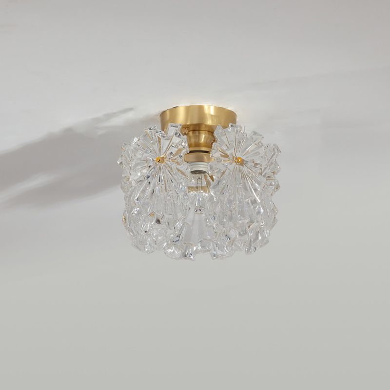 Nordic Style Ceiling Light Geometry Shape Ceiling Lamp with Glass Shade for Living Room