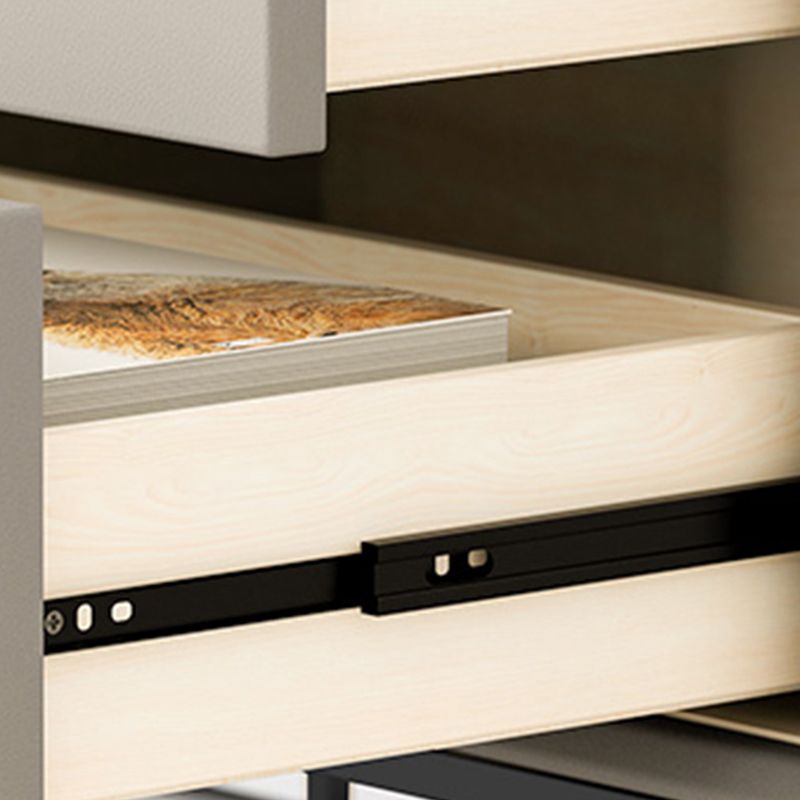 Glam Chest Bedroom Solid Wood Vertical Storage Chest with Drawers