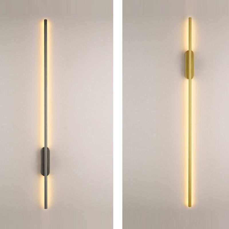 Metal Linear Shape Wall Mount Lighting Modern Style 2-Lights Wall Mounted Light Fixture