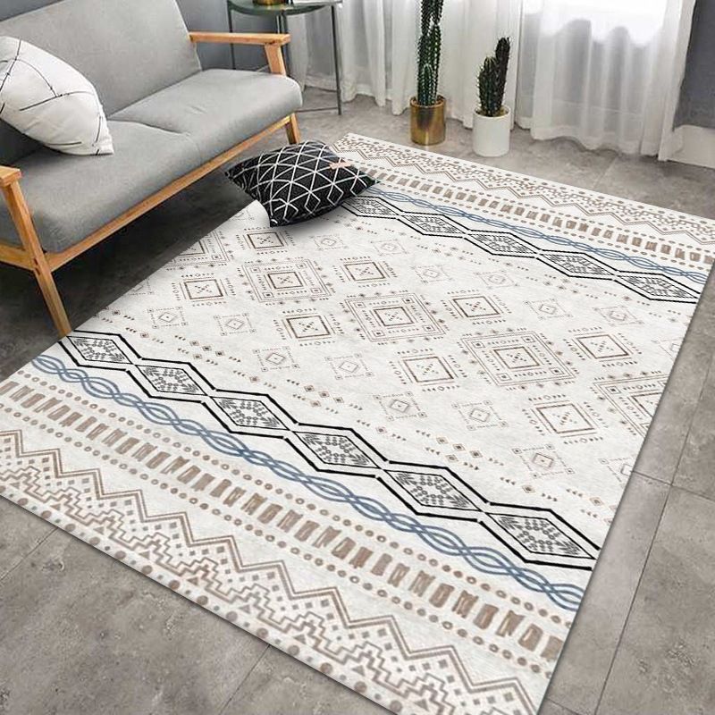 Casual Southwestern Print Rug Polyester Indoor Rug Stain Resistant Carpet for Living Room