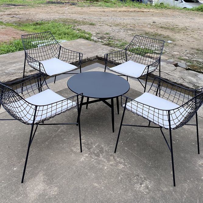 Industrial Matte Finish Finish End Table Metal Water Resistant Side Table